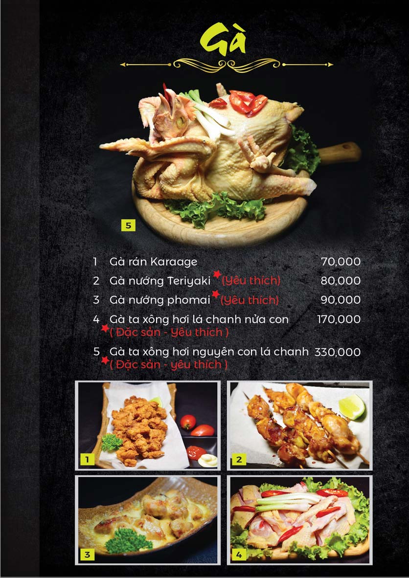 Menu Organic Restaurant - Hồ Nghinh 25 