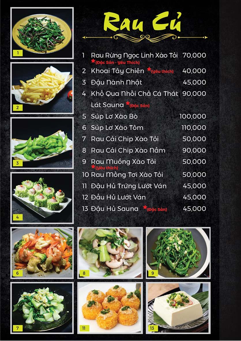 Menu Organic Restaurant - Hồ Nghinh 4 