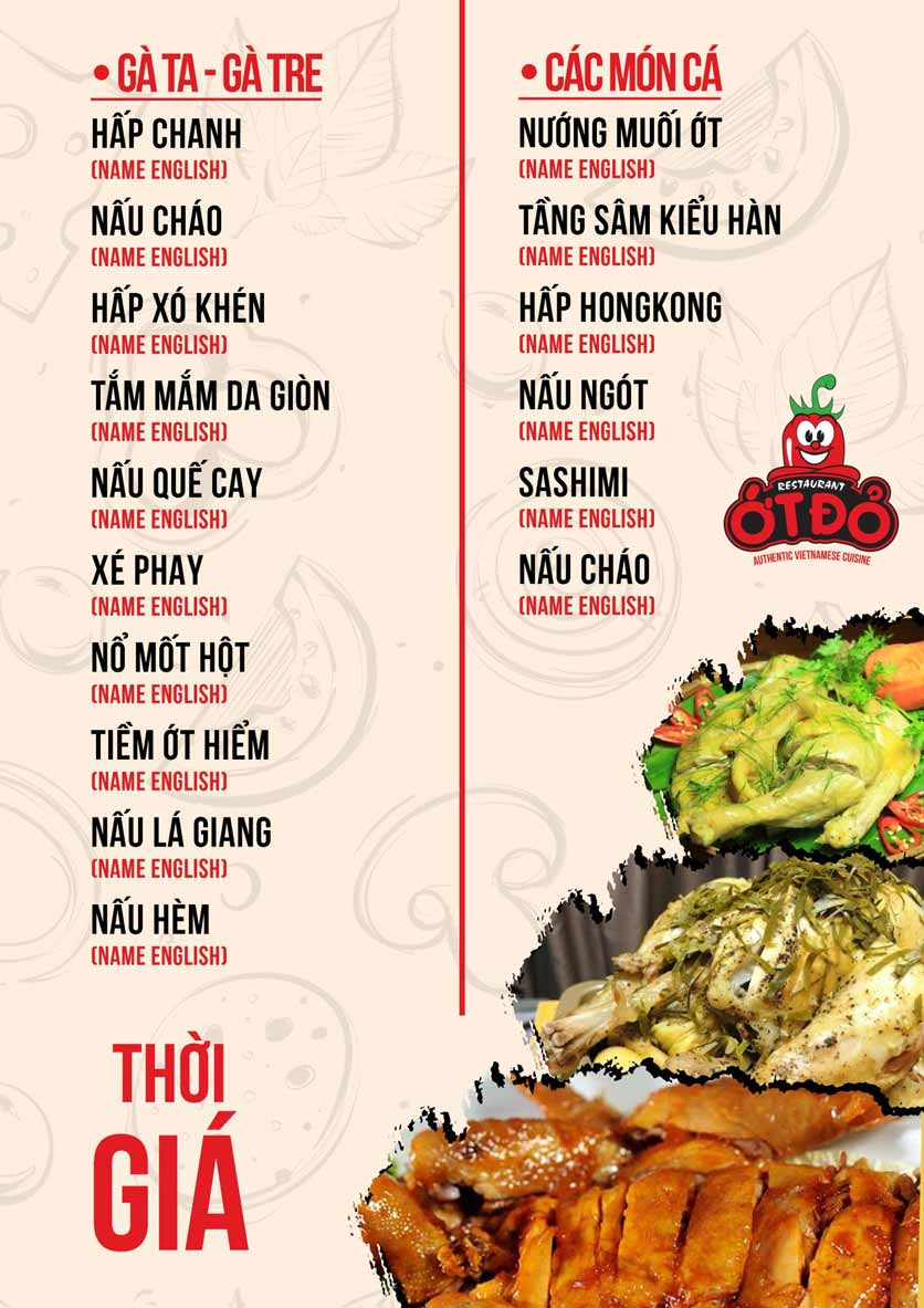 Menu Ớt Đỏ - Đồng Khởi 8