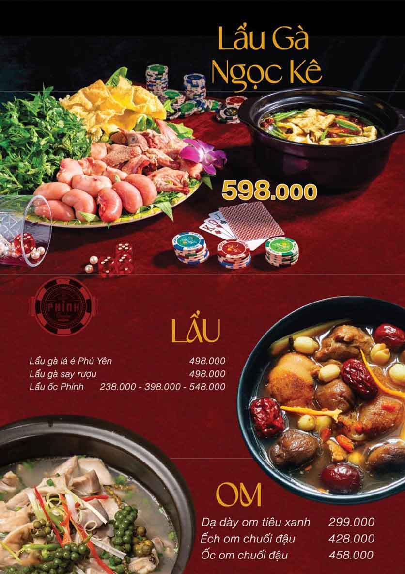 Menu Phỉnh Garden - Nguyễn Thị Thập 11 
