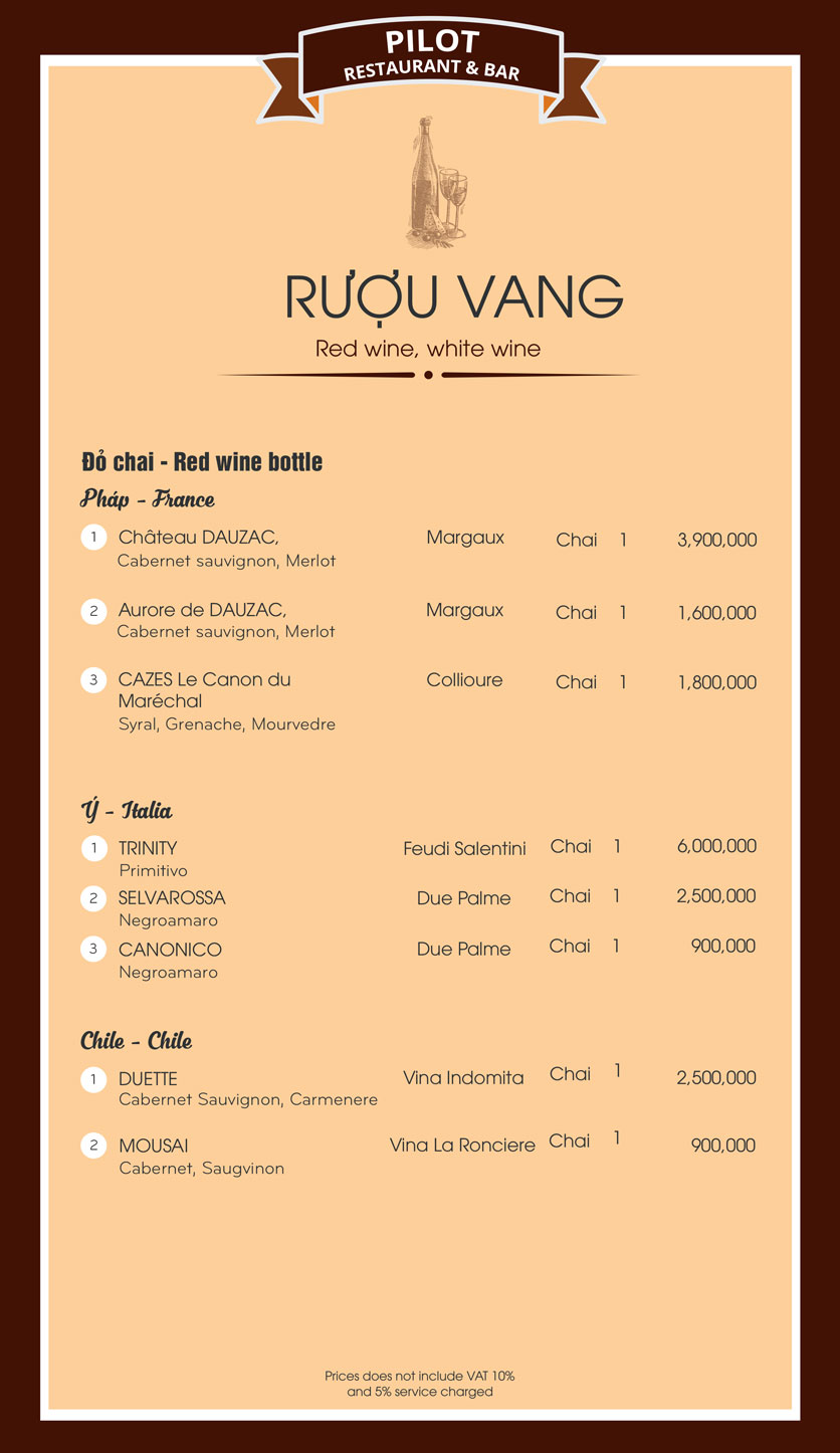 Menu Parosand Sky Bar Restaurant - Lạc Long Quân  14 