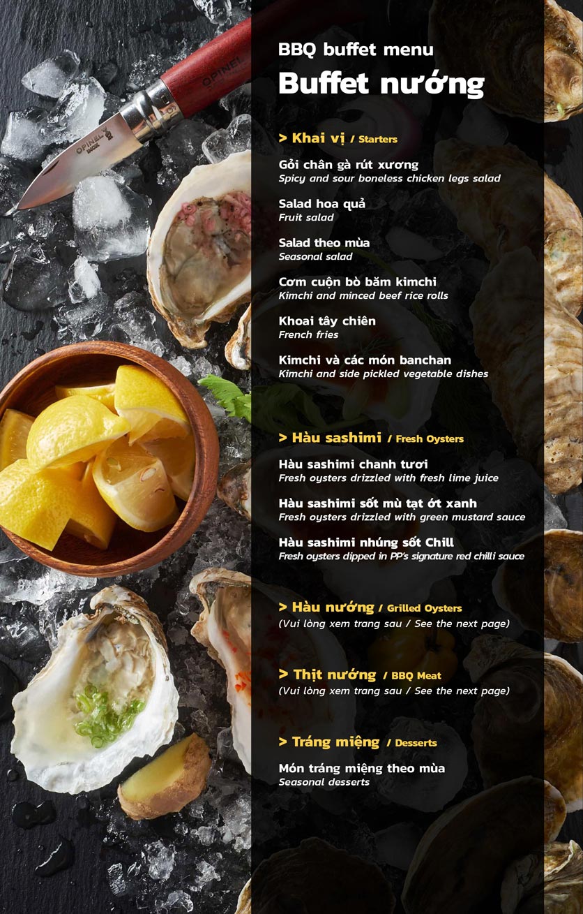 Menu PP’s BBQ & Hotpot - Phan Chu Trinh 2