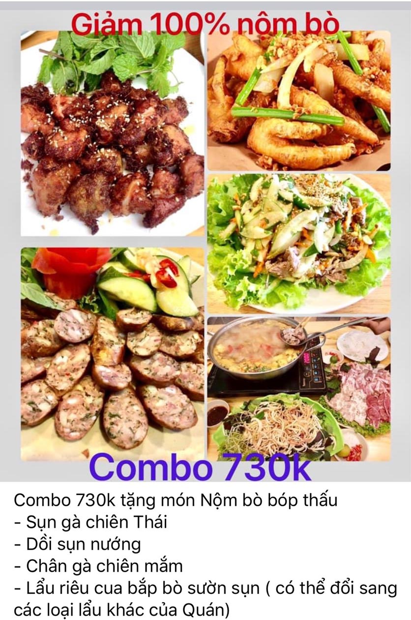 Menu Quán Mộc 4 