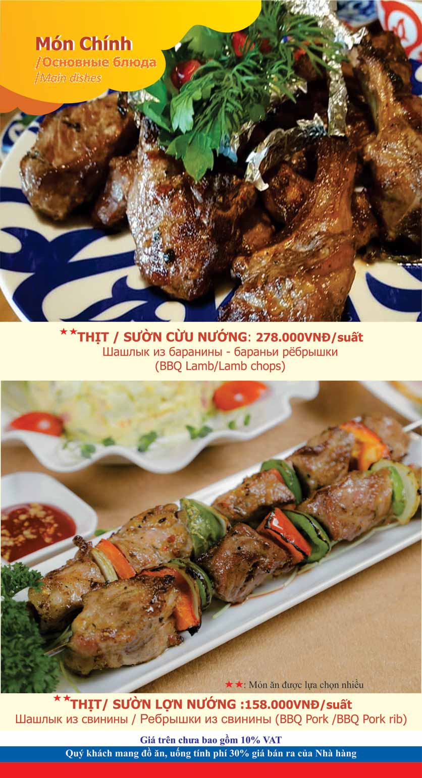 Menu Quán Nga Số 9 Phạm Sư Mạnh 8 