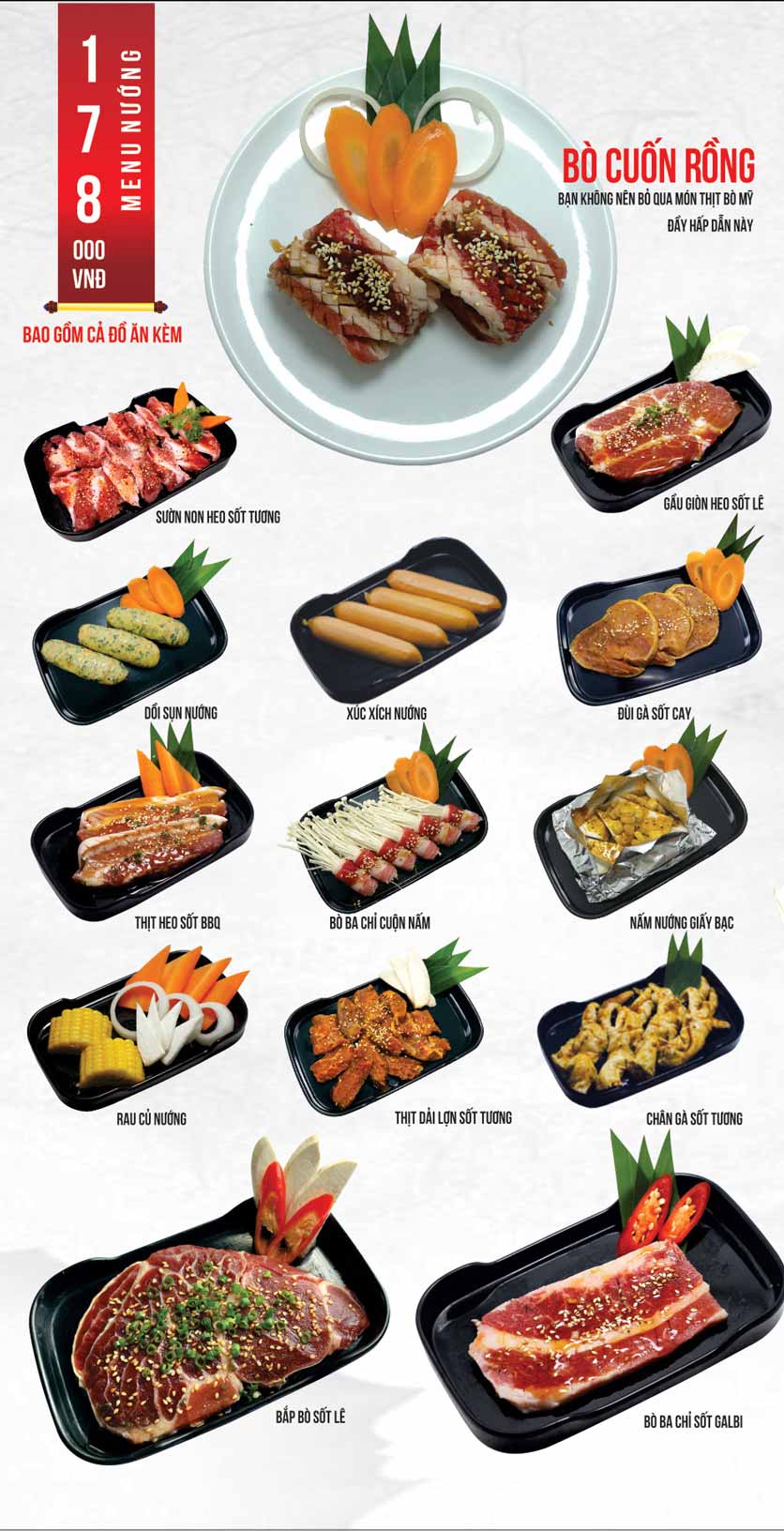 Menu Quán Toọng – Lĩnh Nam 5 