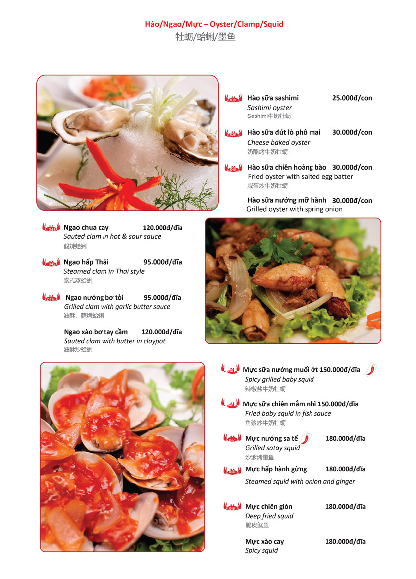 Menu Red House – Hàm Long 3