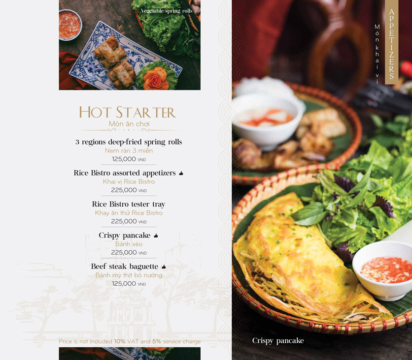 Menu Rice Bistro - Hàng Mành 2 