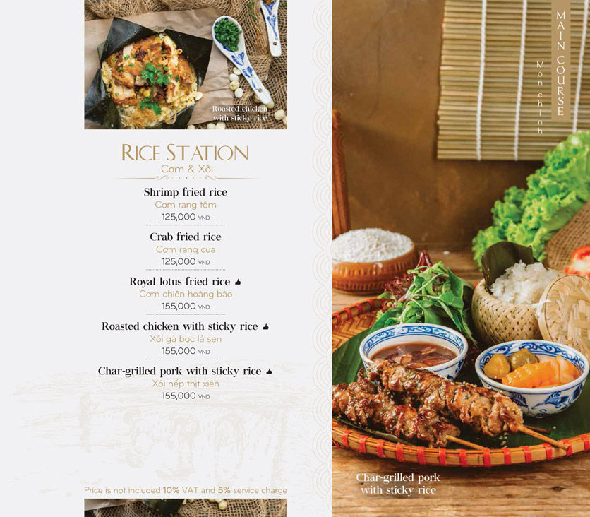 Menu Rice Bistro - Hàng Mành 6 