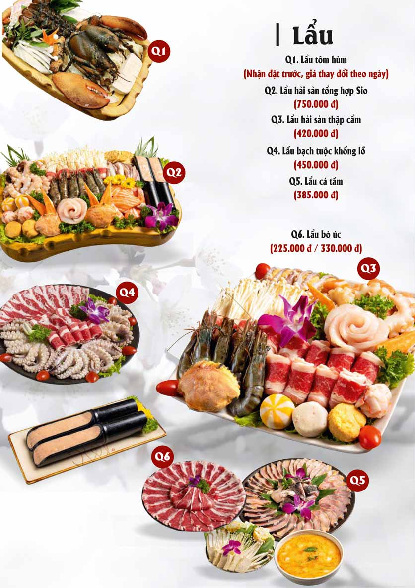 Menu Sio Sushi - Lê Đại Hành 15 