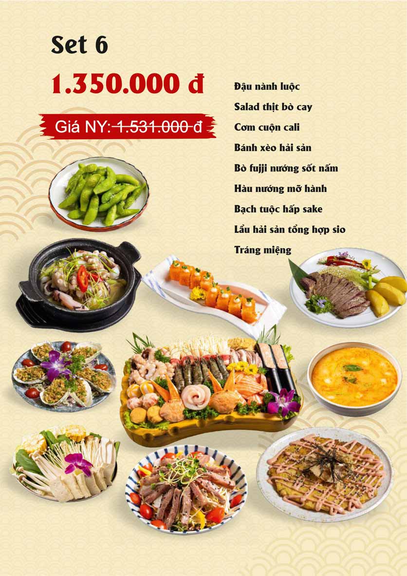 Menu Sio Sushi - Lê Đại Hành 20 