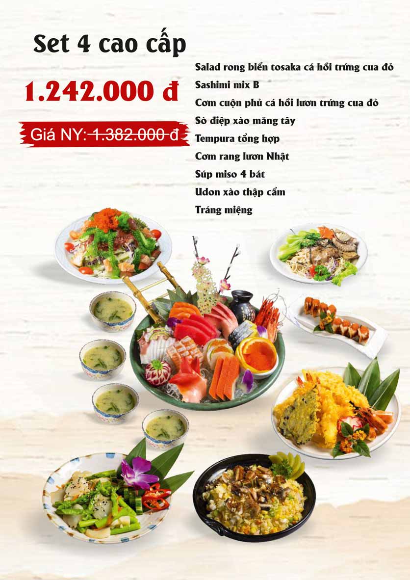 Menu Sio Sushi - Lê Đại Hành 22 
