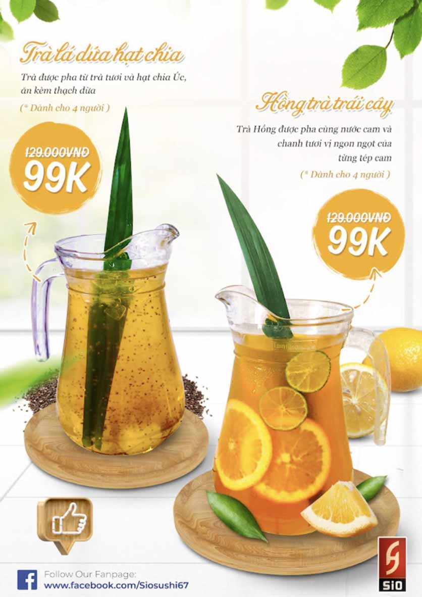 Menu Sio Sushi - Lê Đại Hành 25 
