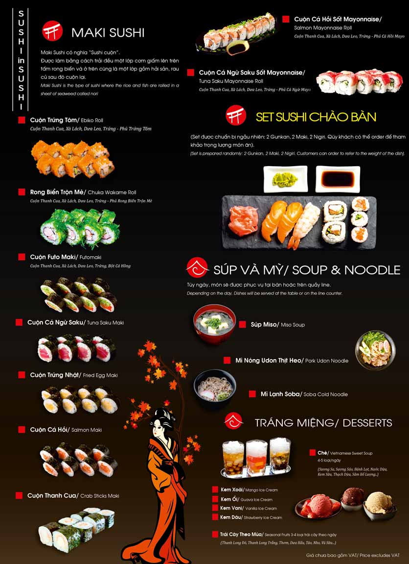 Menu Sushi in Sushi - Nowzone 3 