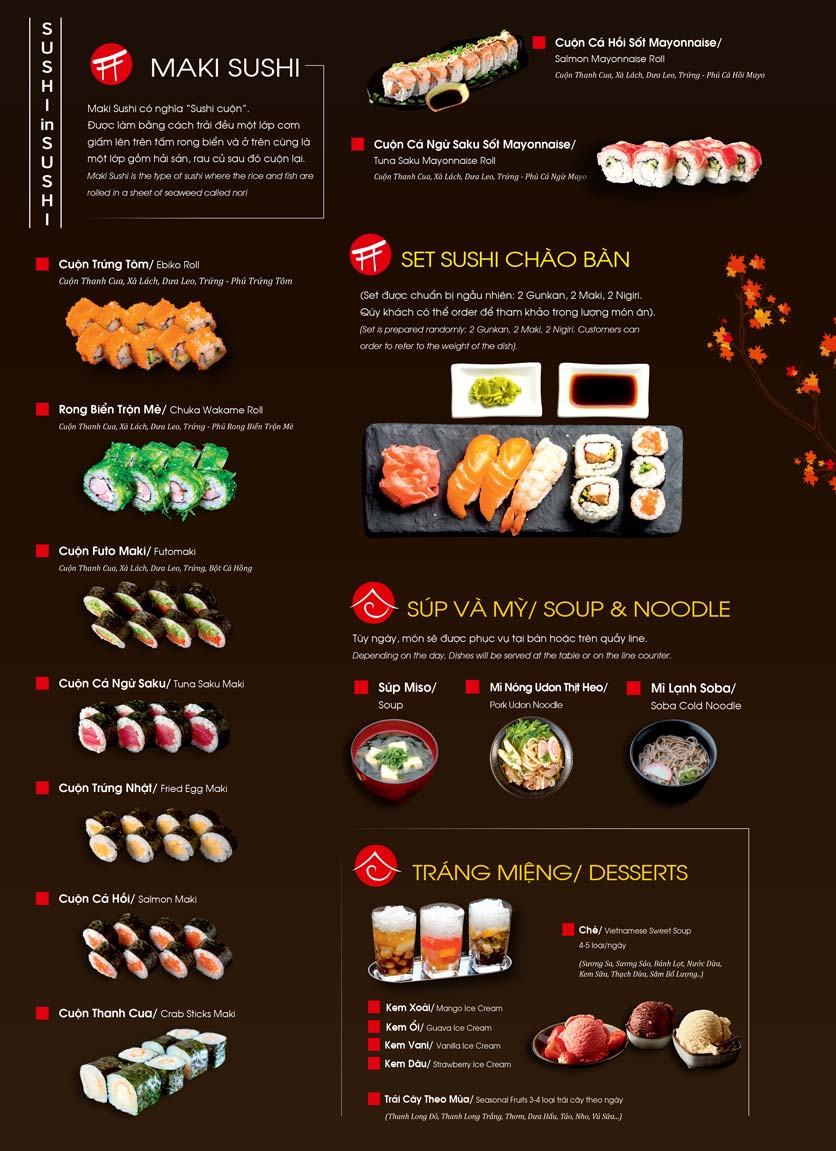 Menu Sushi in Sushi - Nowzone 2 