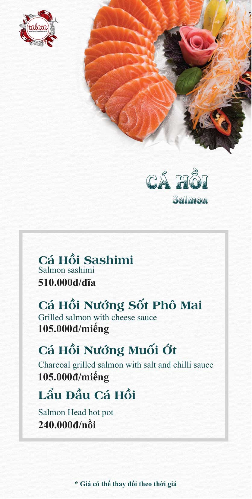 Menu Hải Sản Talata - Huỳnh Thúc Kháng 16 