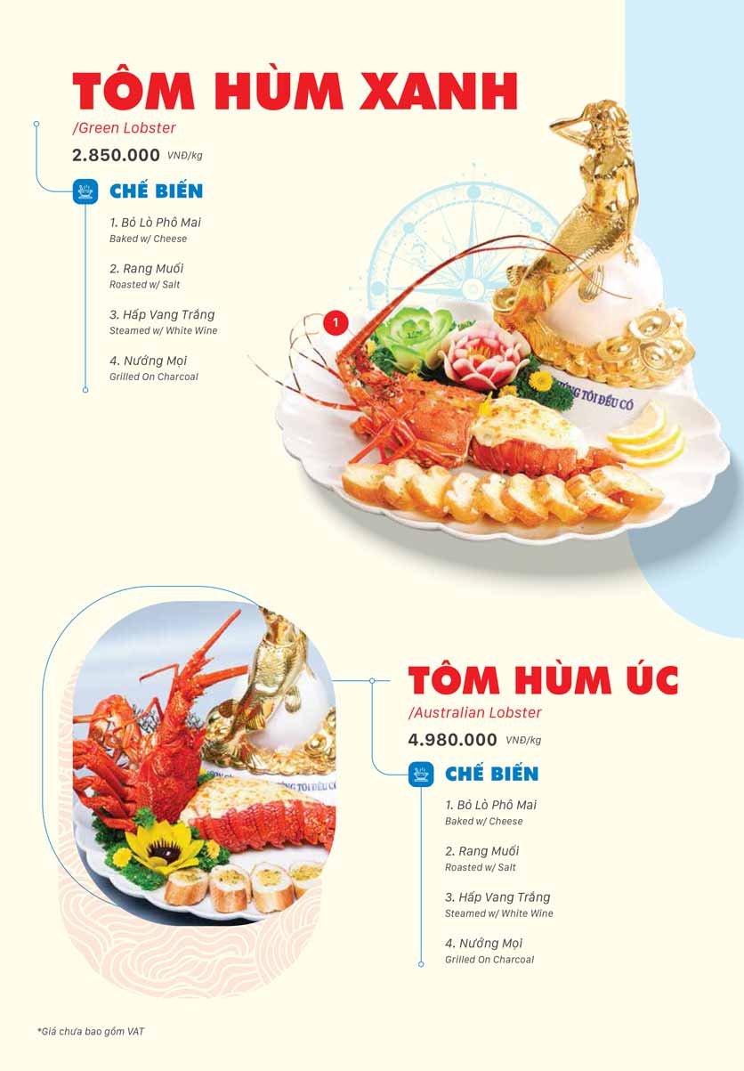Menu Thế Giới Hải Sản - Điện Biên Phủ 11 
