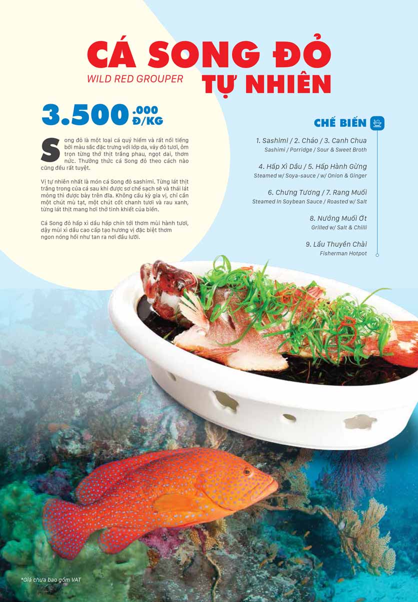 Menu Thế Giới Hải Sản - Điện Biên Phủ 13 