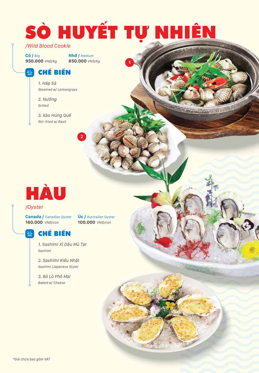 Menu Thế Giới Hải Sản - Điện Biên Phủ 3 