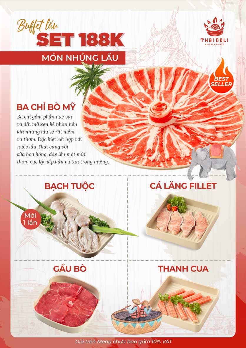 Menu Thai Deli - Buffet Lẩu Thái - Quan Hoa    2 