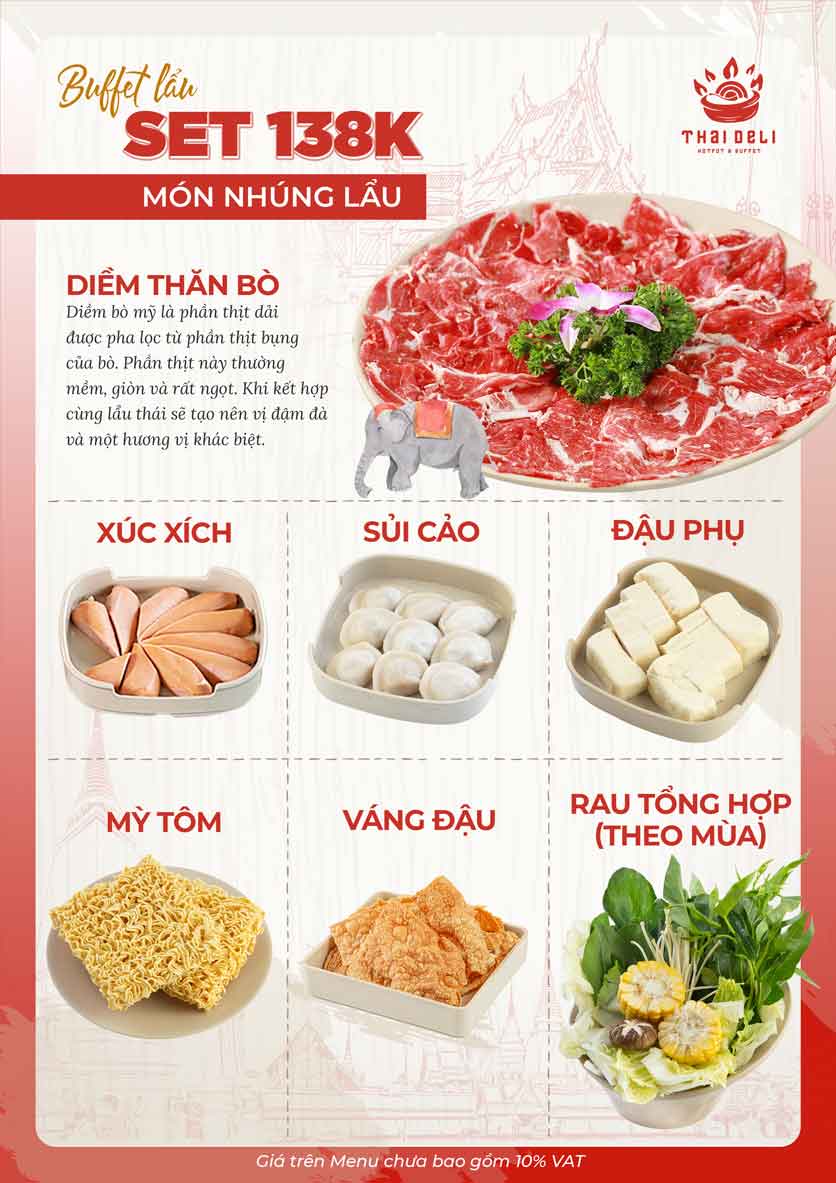 Menu Thai Deli - Buffet Lẩu Thái - Quan Hoa    6 