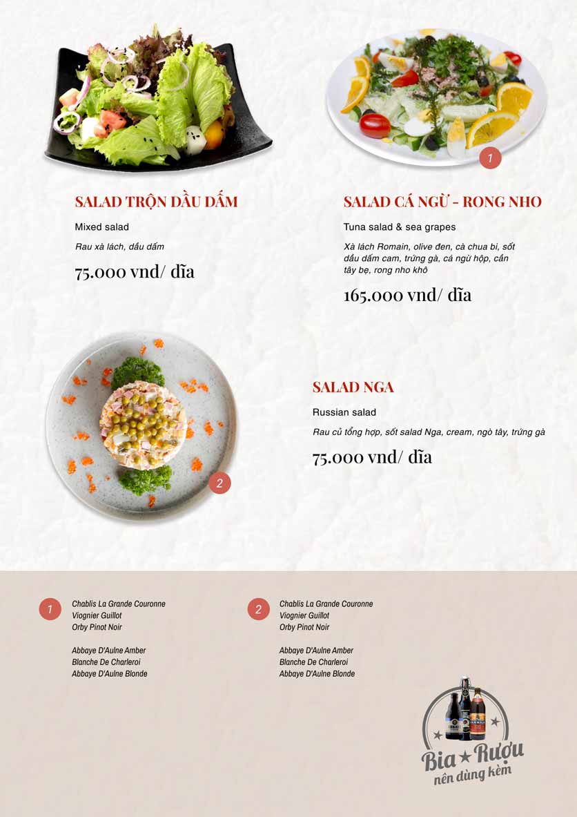 Menu The Anchor (Restaurant & Wine Boutique) - Lê Lợi 10 