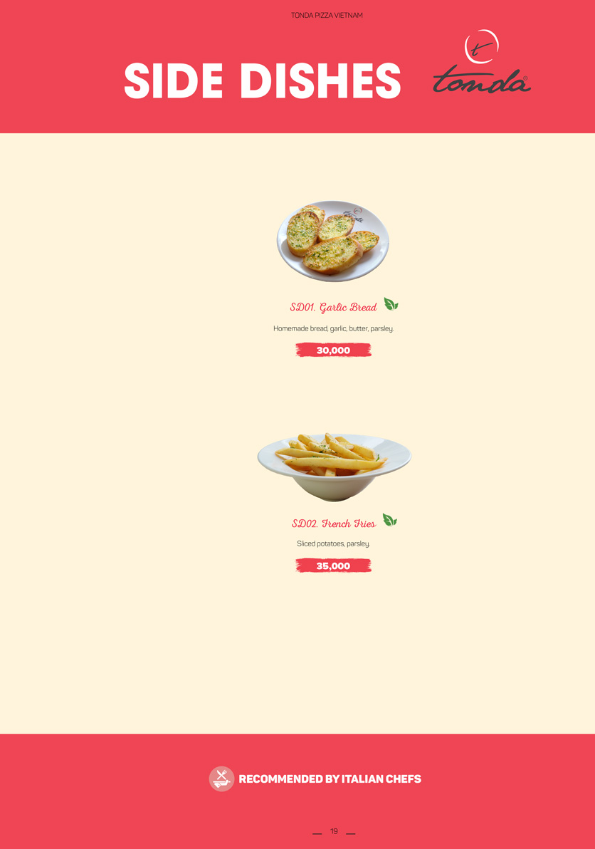 Menu Pizza Tonda - Crescent Mall   10 