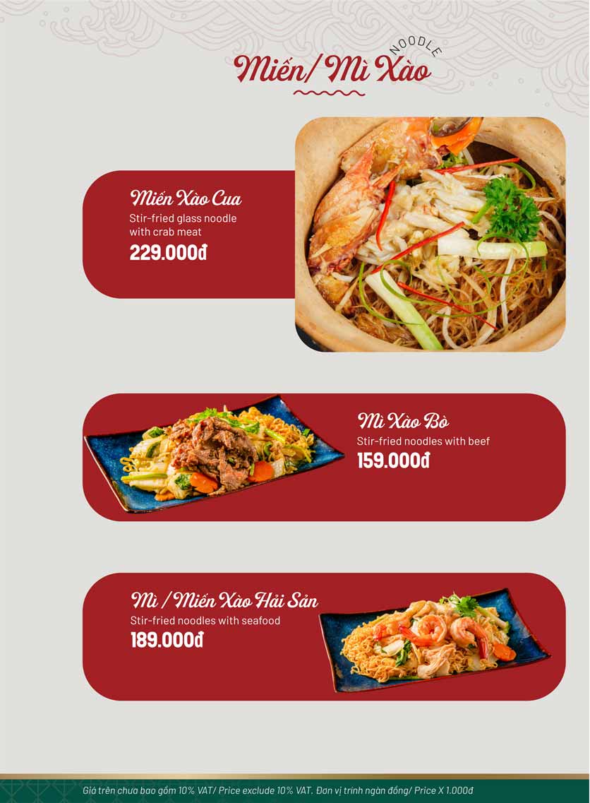 Menu Xuồng Ba Lá - Song Hành 17 