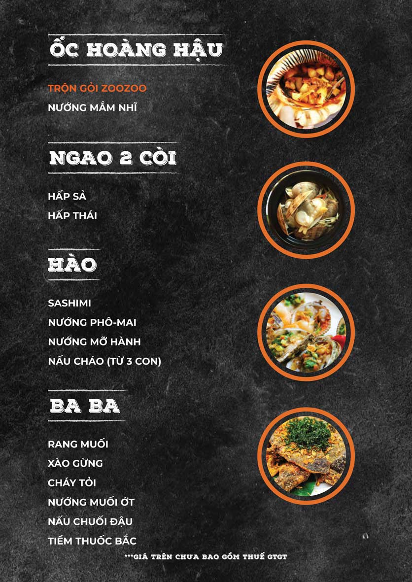 Menu ZooZoo - Phạm Văn Đồng 13 