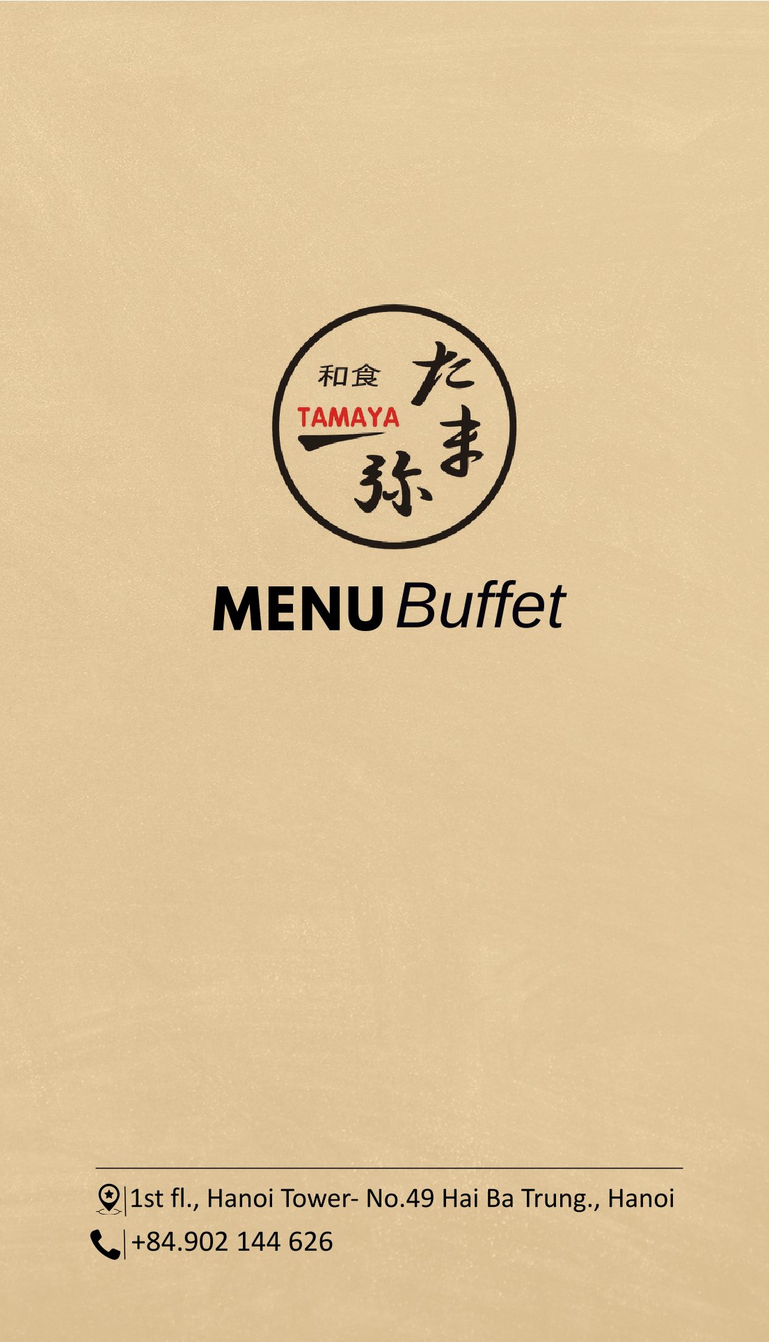 Menu Tamaya Japanese Restaurant - Hai Bà Trưng 1
