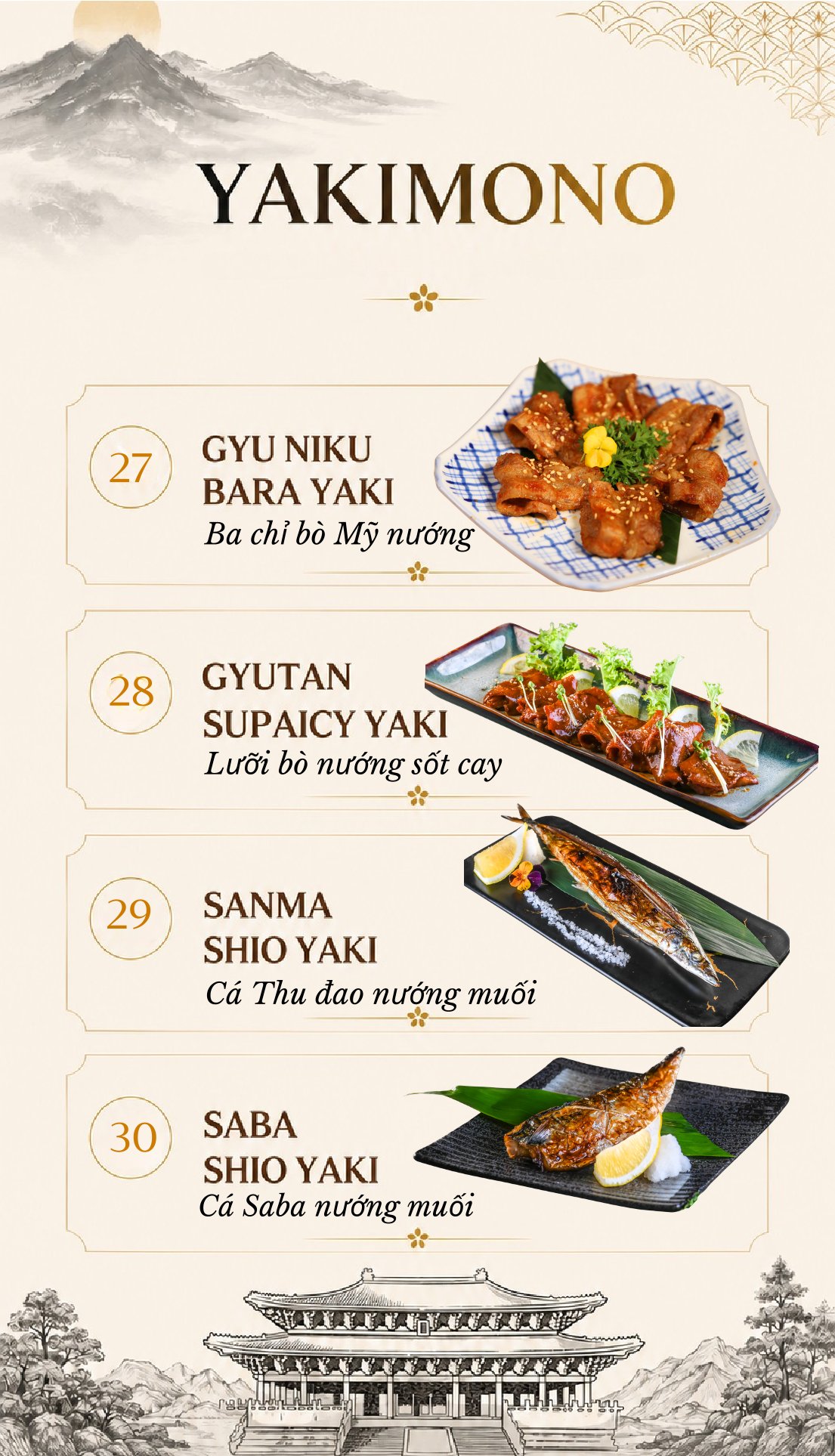 Menu Tamaya Japanese Restaurant - Hai Bà Trưng 8