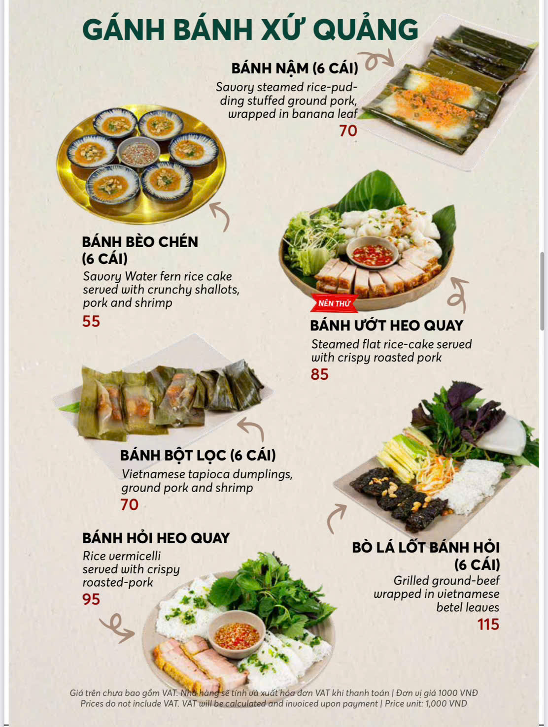 Menu Cổ Cò Cuisine - Trung Hoà 5