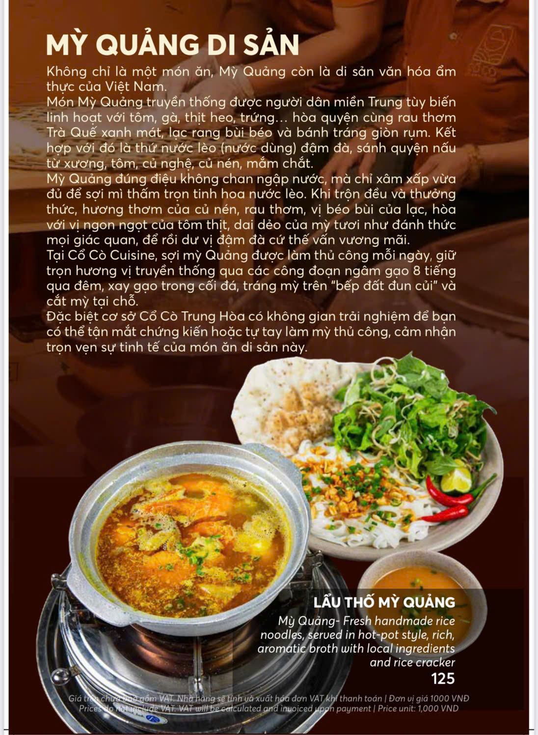 Menu Cổ Cò Cuisine - Trung Hoà 6