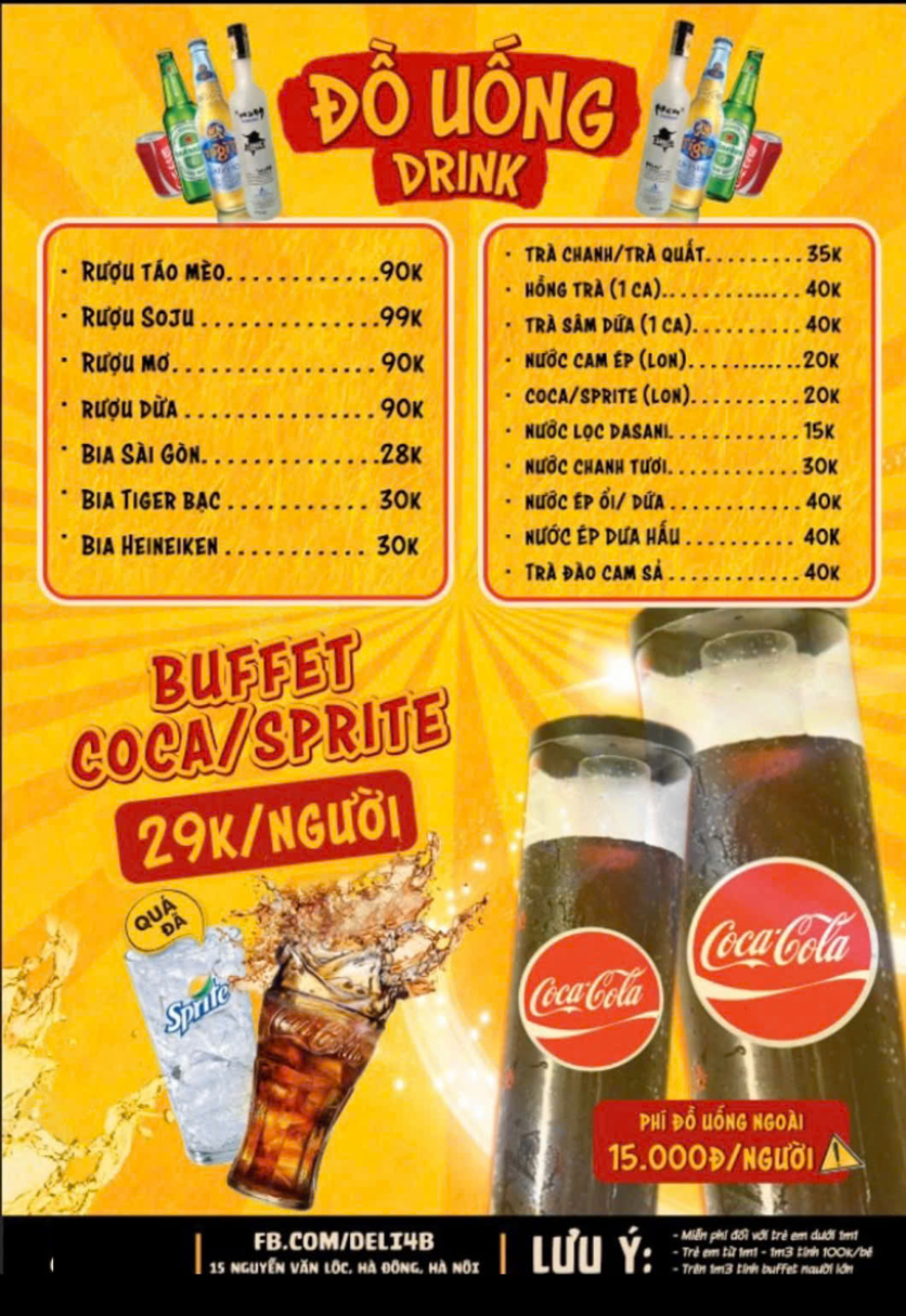 Menu Deli 4B BBQ & Hotpot - Nguyễn Văn Lộc 5