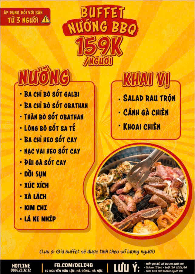 Menu Deli 4B BBQ & Hotpot - Nguyễn Văn Lộc 1