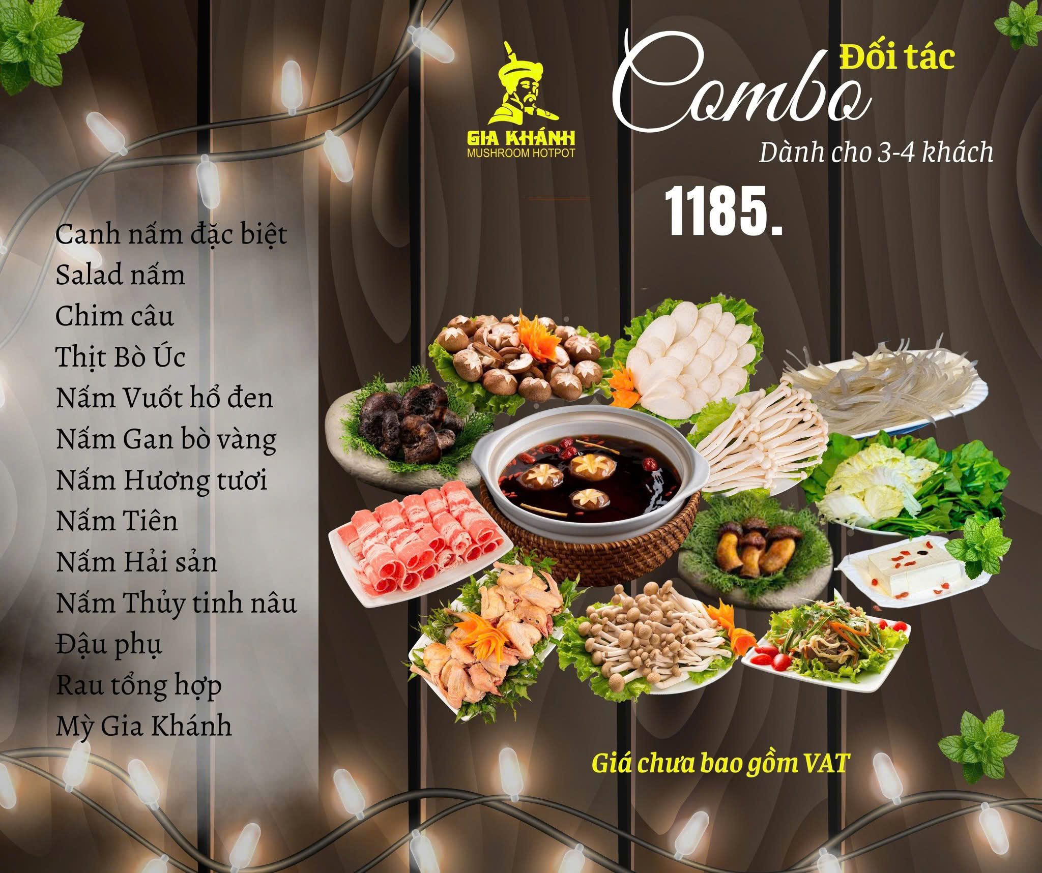 Menu Lẩu Nấm Gia Khánh - Dương Nội 1