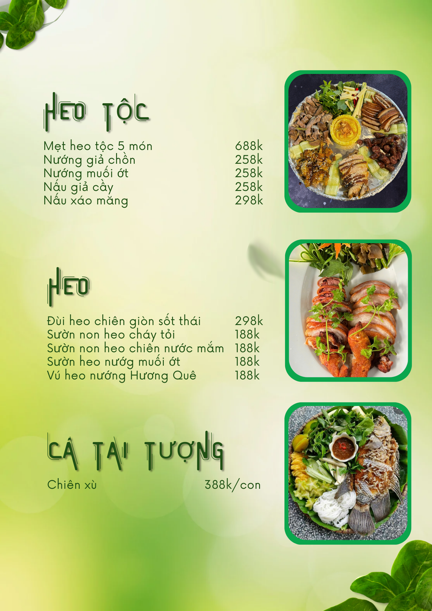Menu Nhà Hàng Ẩm Thực Ven Sông Hương Quê - Thủ Đức 5 