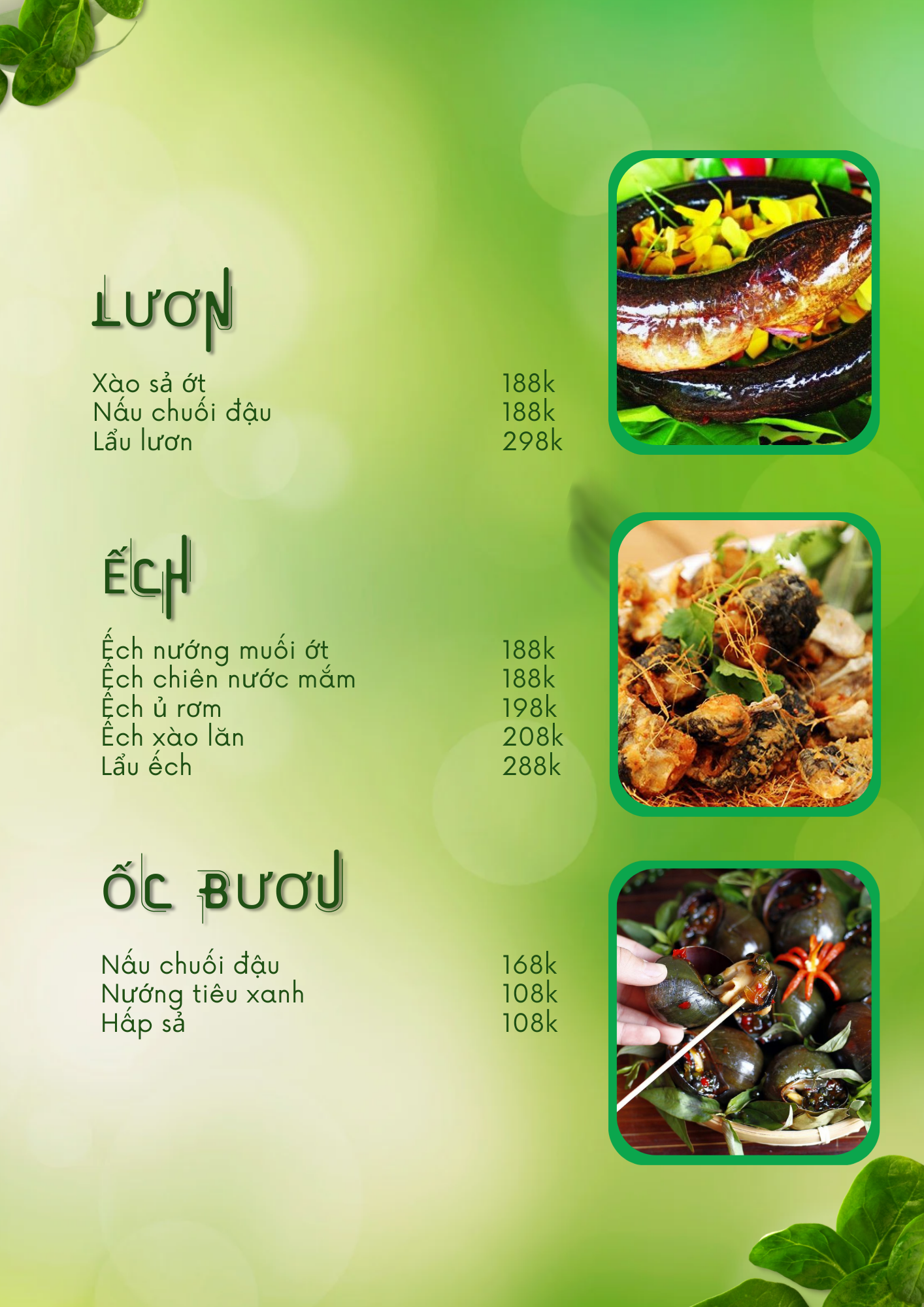 Menu Nhà Hàng Ẩm Thực Ven Sông Hương Quê - Thủ Đức 7 