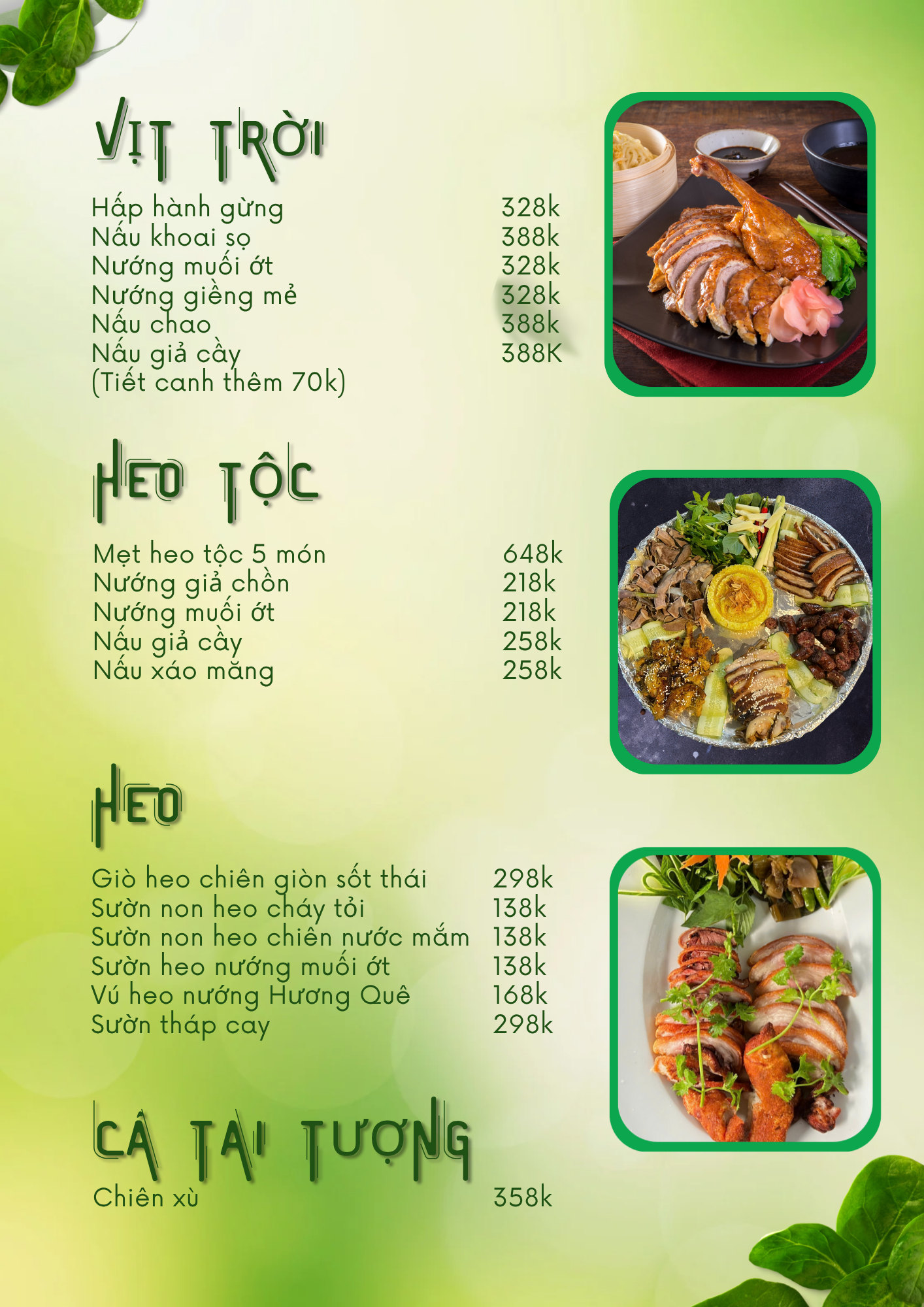 Menu Nhà Hàng Ẩm Thực Ven Sông Hương Quê - Thủ Đức 6 