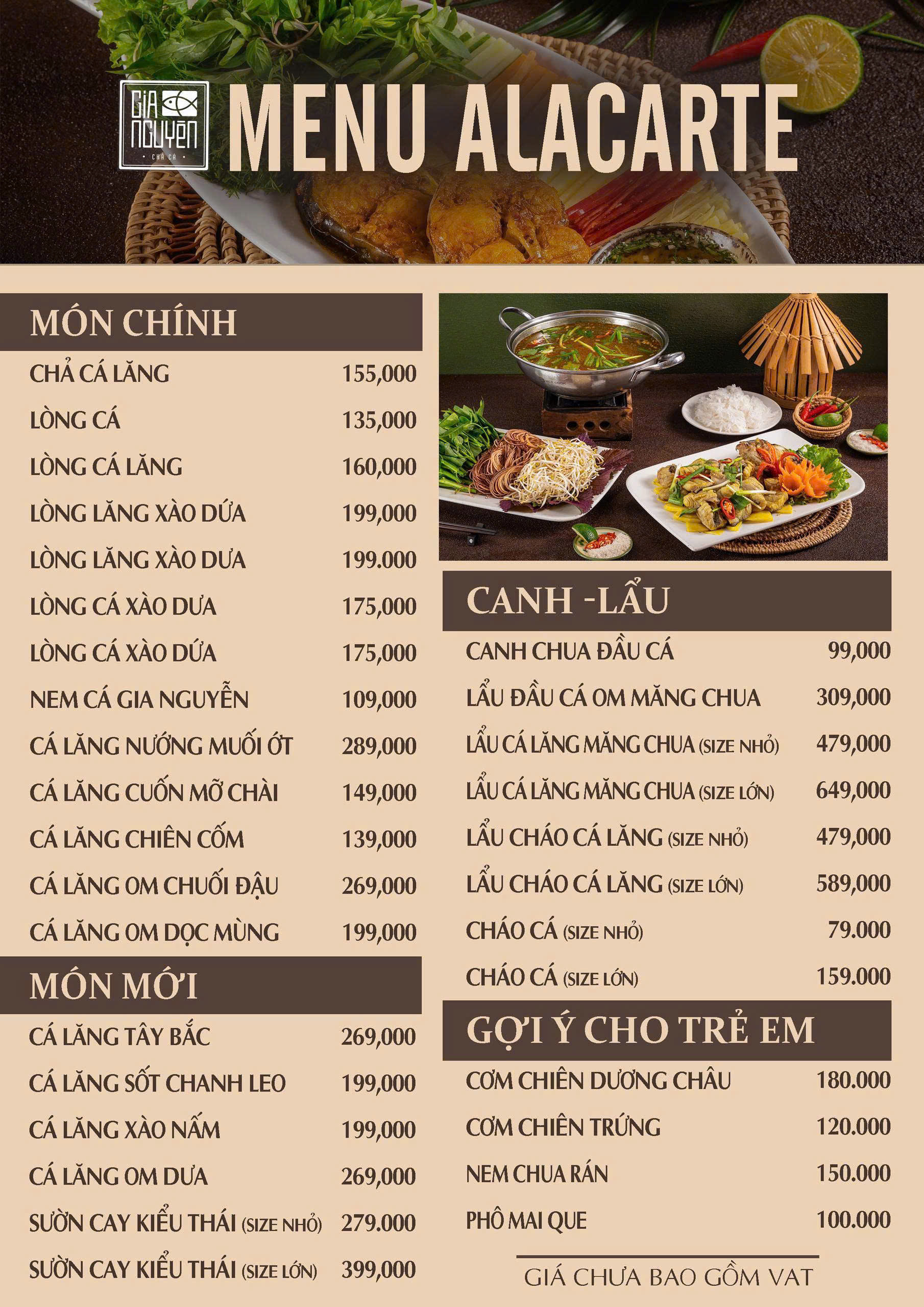 Menu Chả Cá Gia Nguyễn - Trần Khát Chân 7 