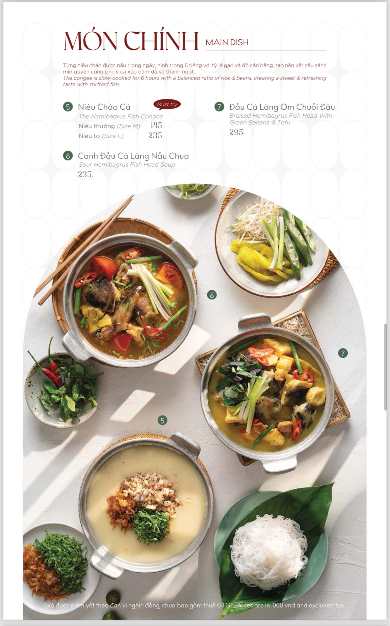 Menu Chả Cá Hàng Sơn - Hào Nam 5