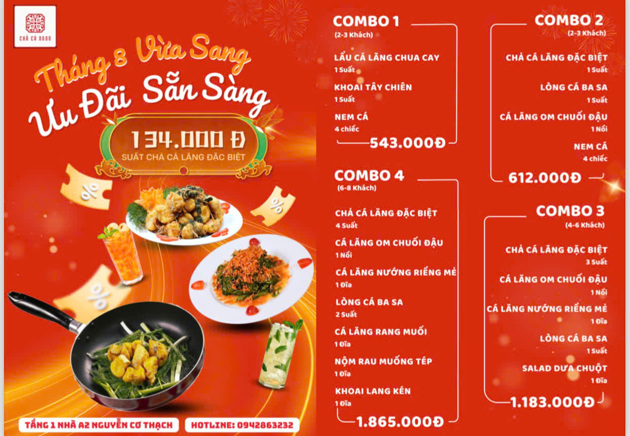 Menu Chả Cá Ngon - Nguyễn Cơ Thạch 1