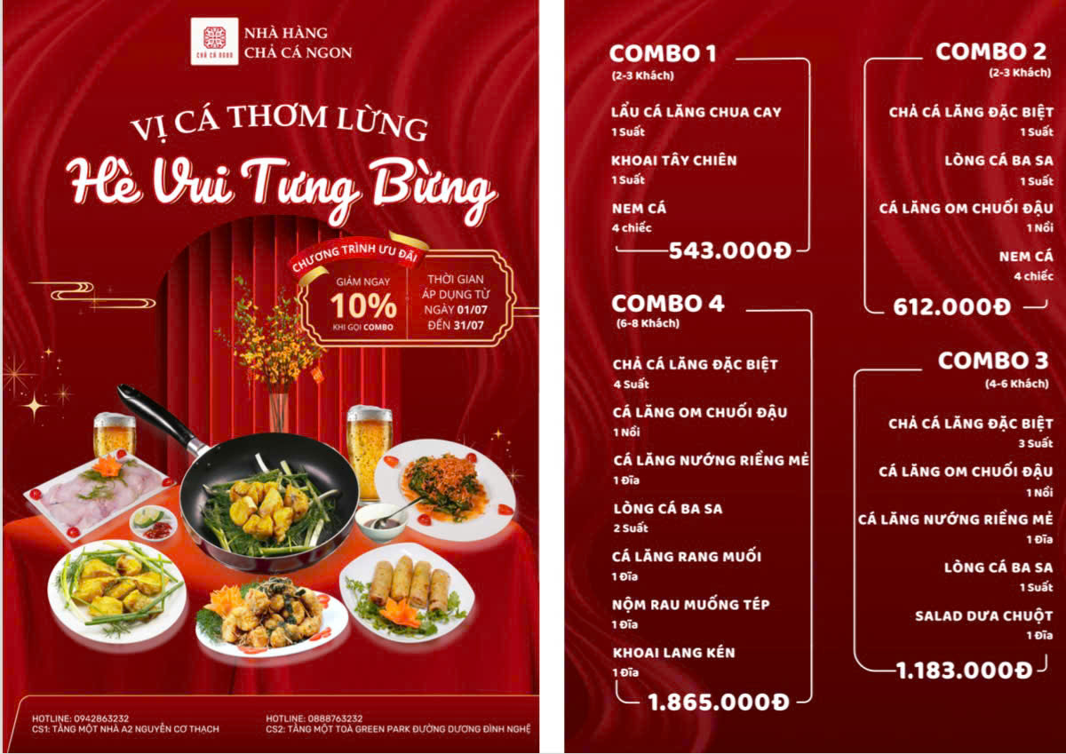 Menu Chả Cá Ngon - Dương Đình Nghệ 3