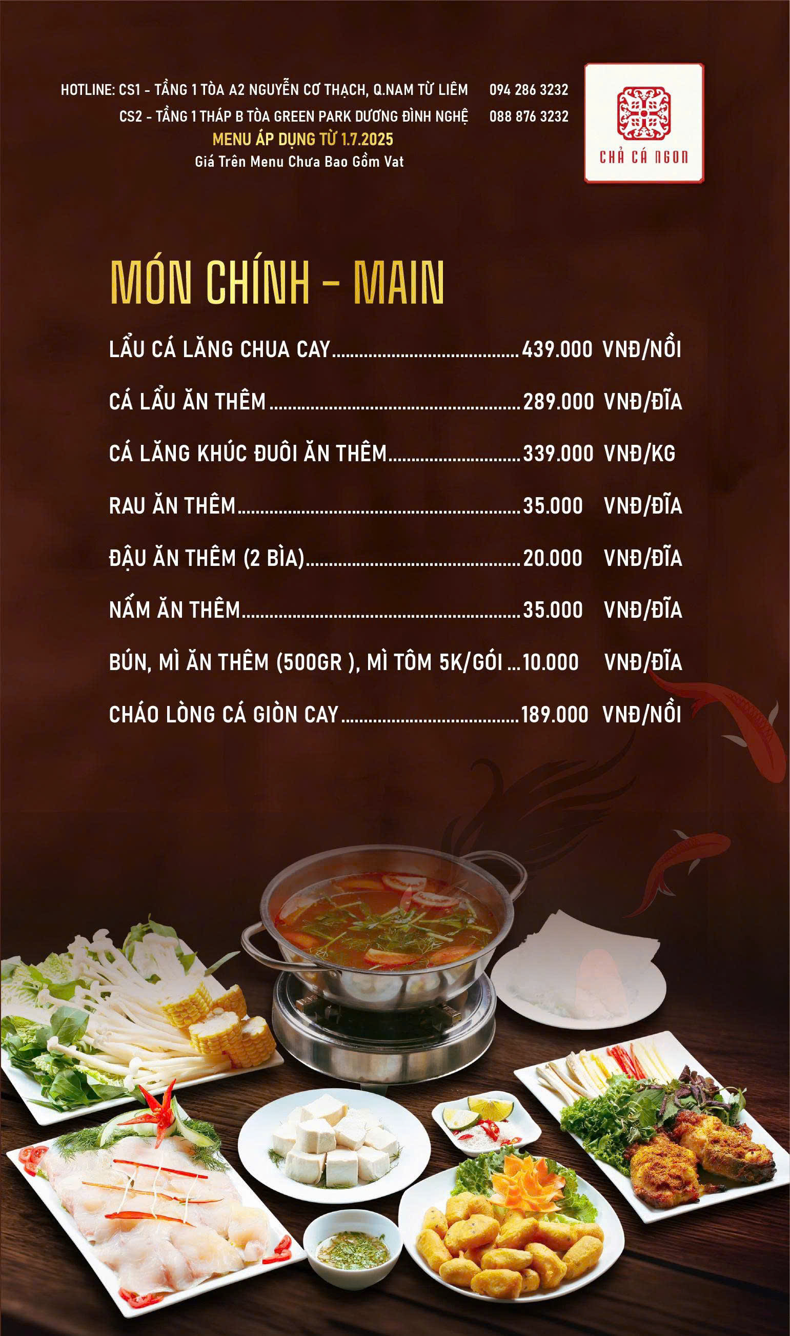 Menu Chả Cá Ngon - Dương Đình Nghệ 4