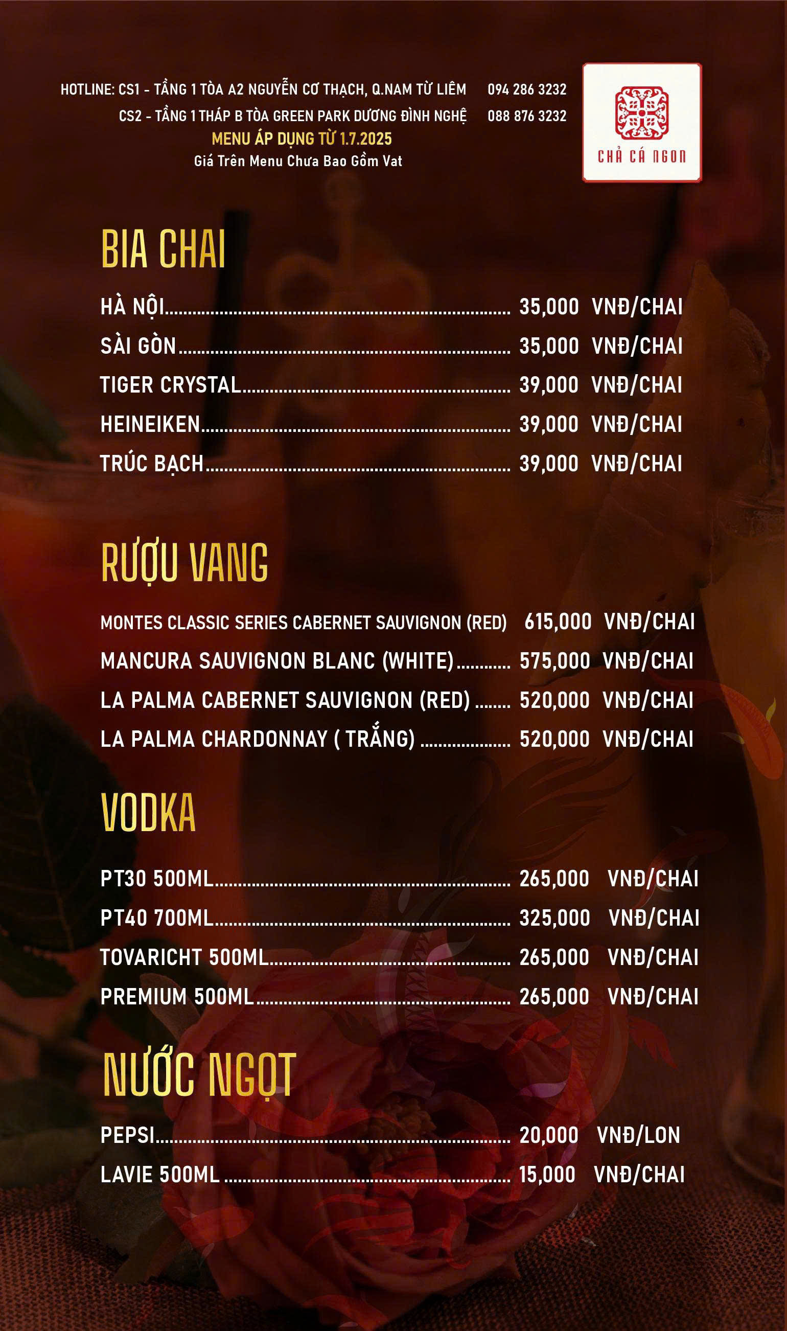 Menu Chả Cá Ngon - Dương Đình Nghệ 5