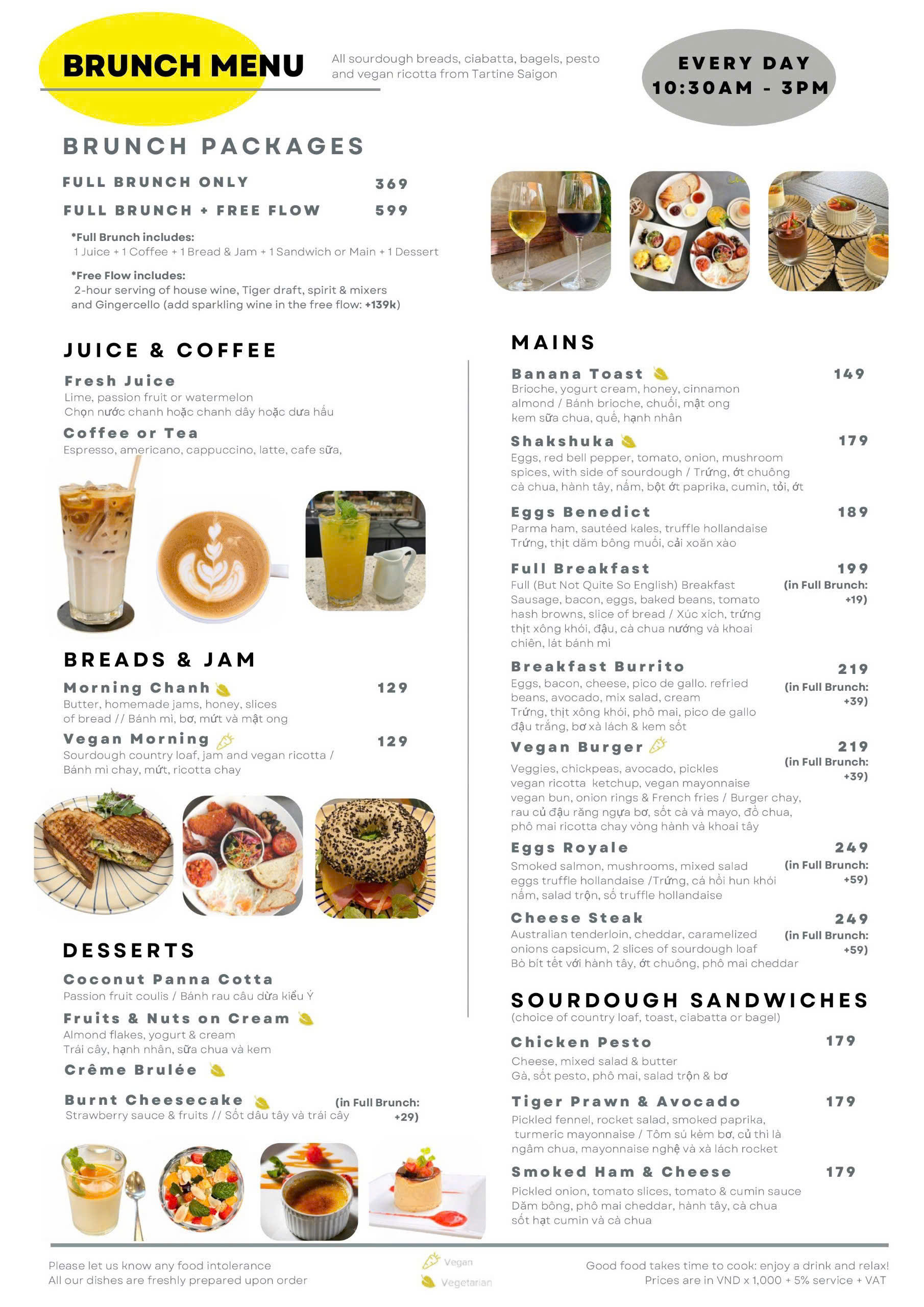 Menu Chanh Bistro Rooftop Saigon - Lý Tự Trọng 2