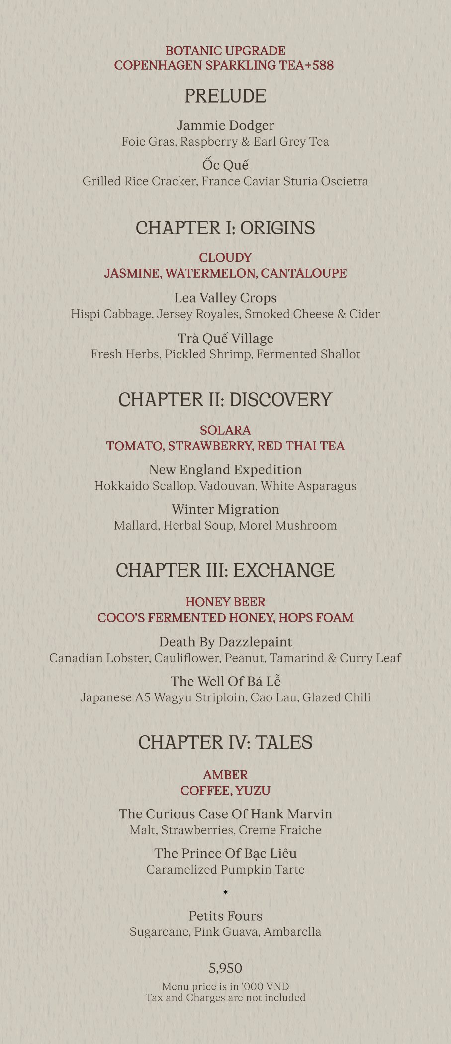 Menu CoCo Grill Saigon - Nam Kỳ Khởi Nghĩa 2