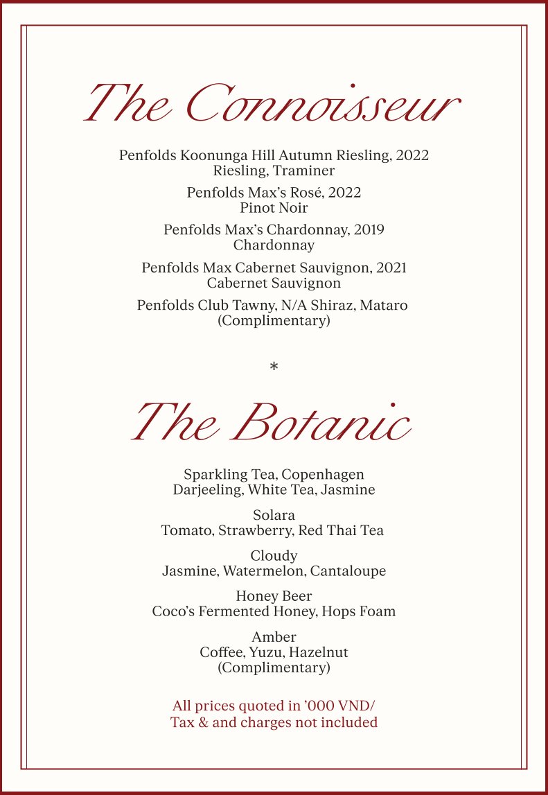 Menu CoCo Grill Saigon - Nam Kỳ Khởi Nghĩa 3 