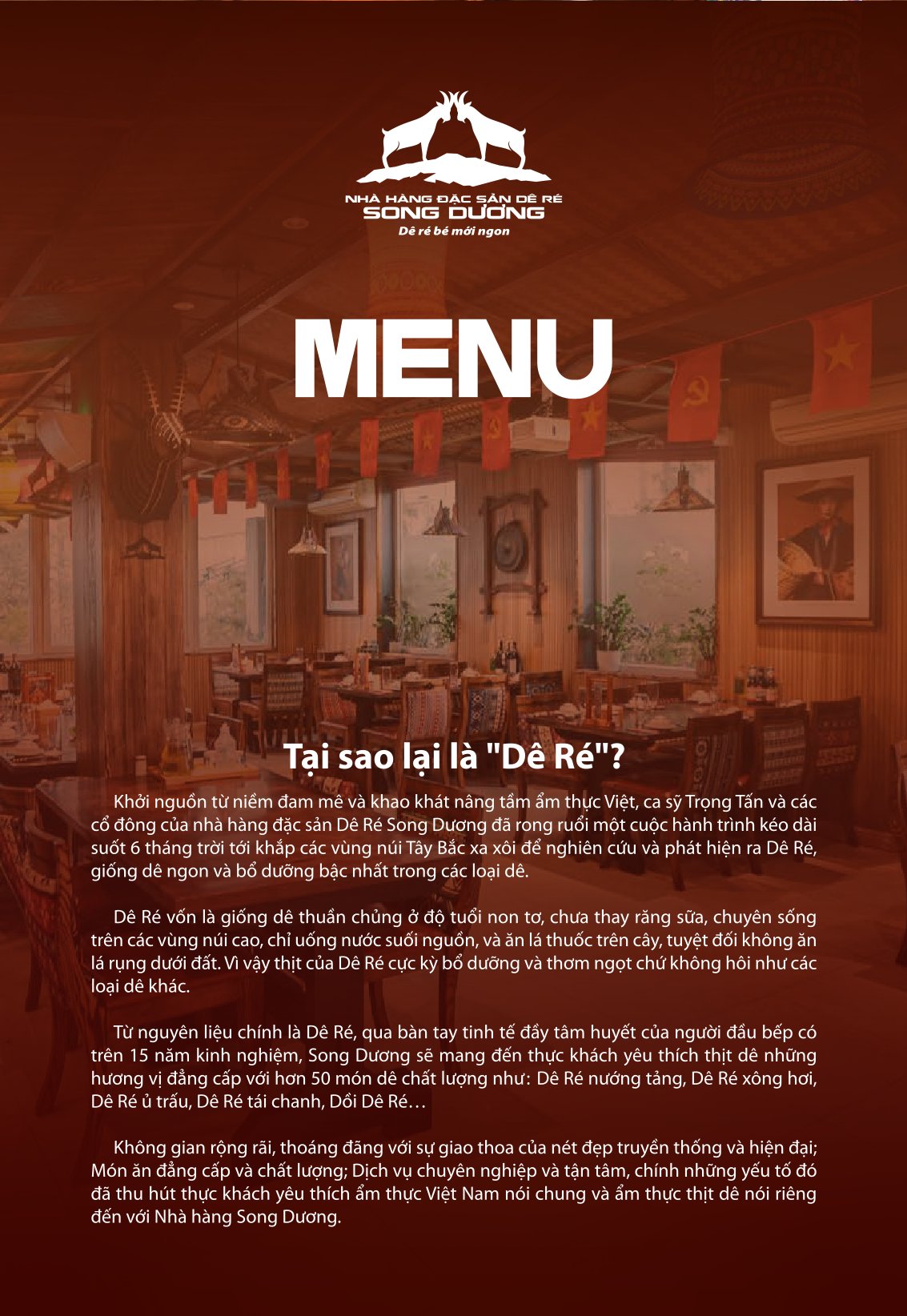Menu Dê Ré Song Dương - Hàn Thuyên 1 