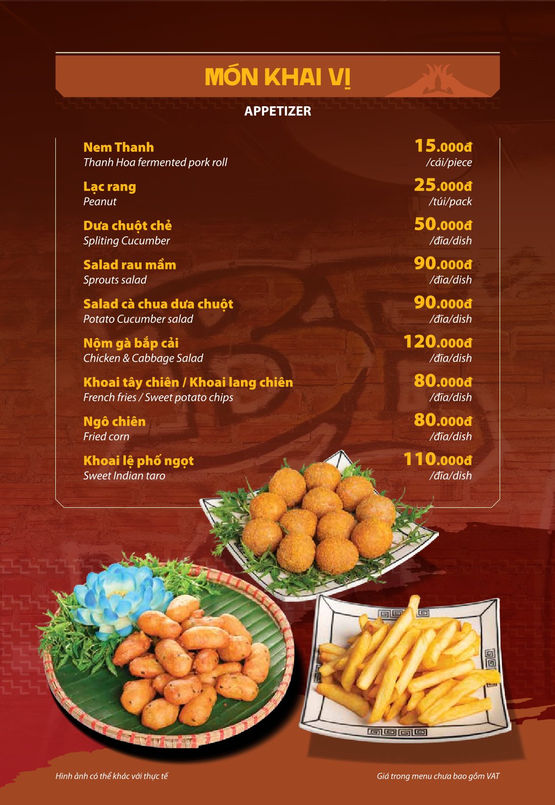 Menu Dê Ré Song Dương - Hàn Thuyên 3 
