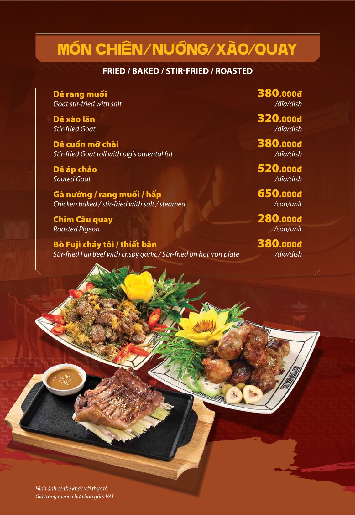 Menu Dê Ré Song Dương - Hàn Thuyên 9 